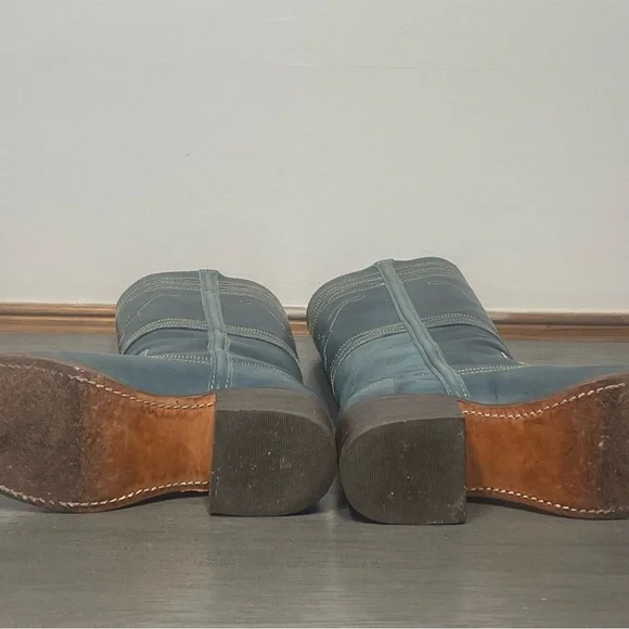 Rarest Vintage Frye Blue Campus Boots - Picture 6 of 13